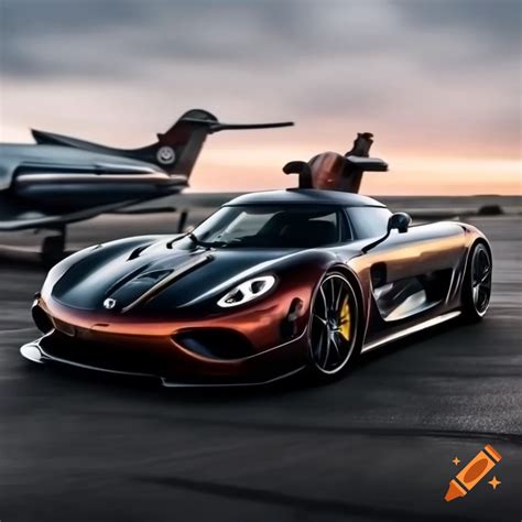 Hypercar With Combined Features of Pagani Zonda and Koenigsegg Jesko created on Craiyon