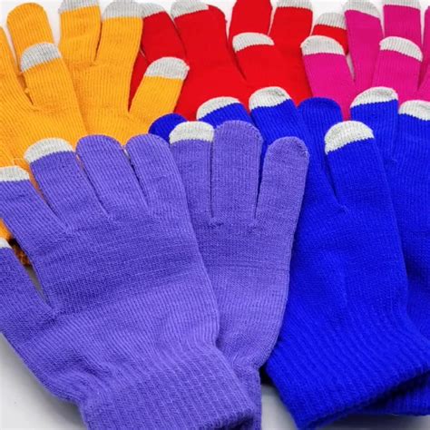 Mio Women Winter Gloves Cute Jacquard Open Fingertip Gloves Thicken ...