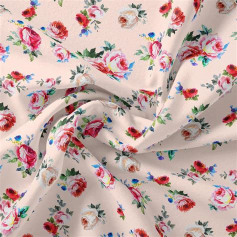 Digital Printed Viscose Upada Silk Fabric - Floral, Unstitched Fabric ...