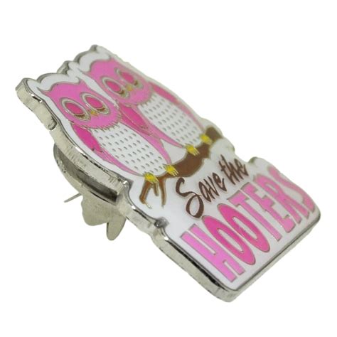 Buy Breast Cancer Awareness Save the Hooters Owl Enamel Lapel Pin Pin ...