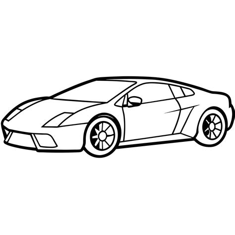 Realistic Car Outline Illustration 46569164 Vector Art at Vecteezy