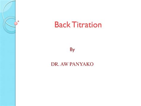 Image result for Back Titration Tutorial