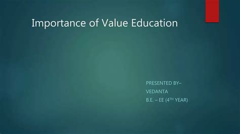Importance of value education | PPTX