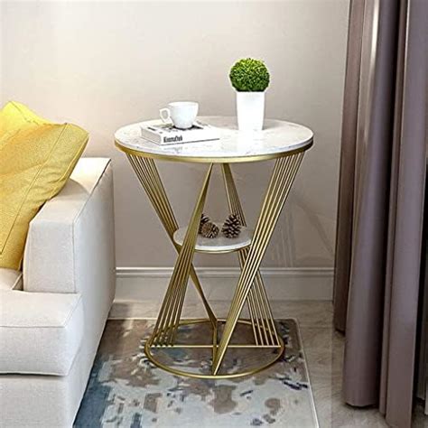CROWN ART SHOPPEE Metal Modern Night Stand End Table, End Tables Love ...