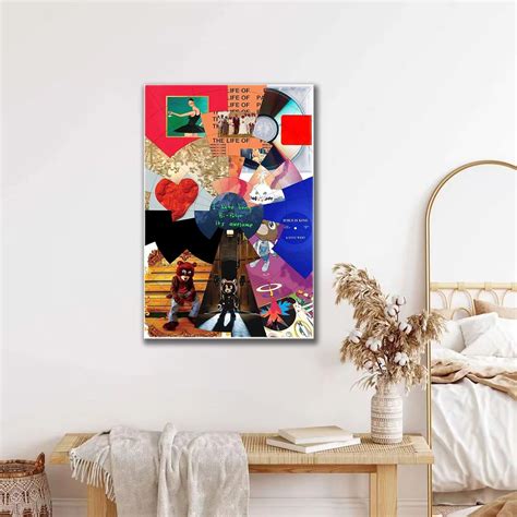 Buy Rapper Kanye West Poster Rap Hip Hop Art Music Album Cover Room ...