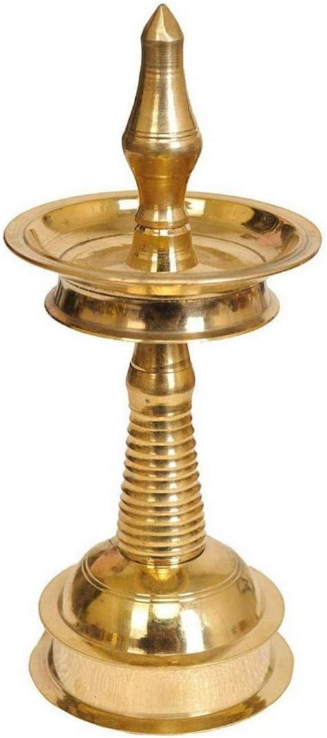 Buy BulkySanta Pure Brass Kerala Fancy Chirag Diya | Peacock Diya ...