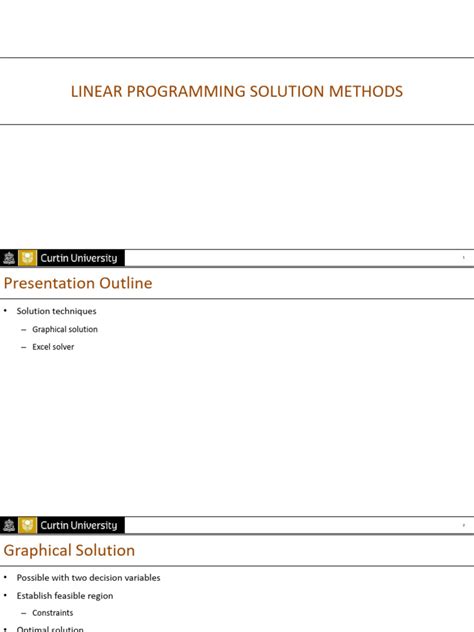 Image result for Linear Programming Solution Methods