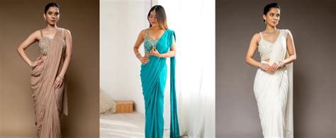 Ready-to-Wear Elegance: Sarees with Stitched Blouse Online 2025 – The ...