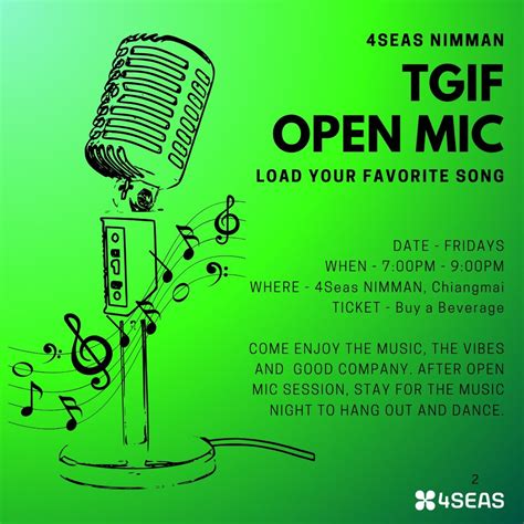TGIF Open Mic @4SeasNimman, Nimmanhaemin Road, Chiang Mai, Thailand ...