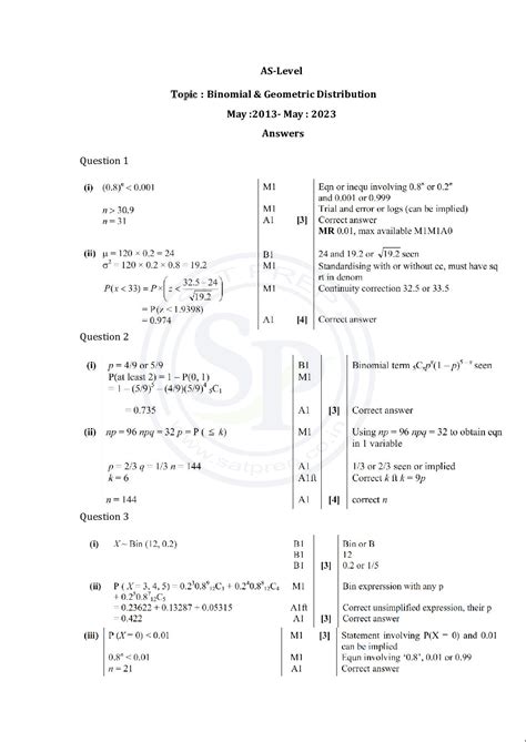 Binomial Distribution Questions Pdf at Jordan Arida blog