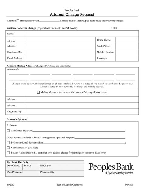 Image result for Address Change Request Form