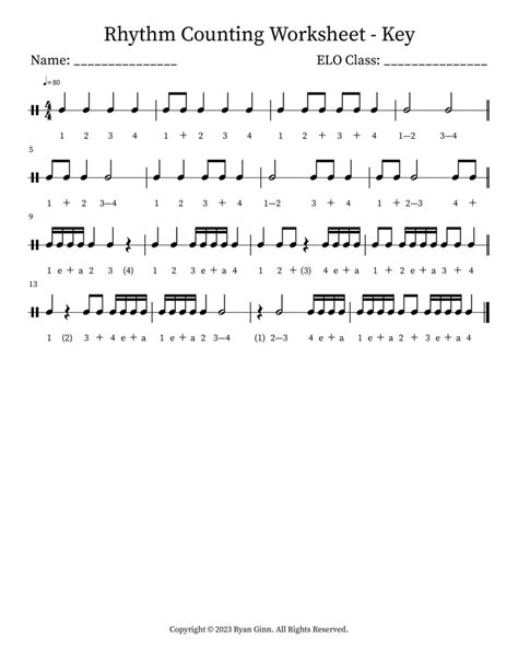 Image result for Rhythm Counting Worksheets