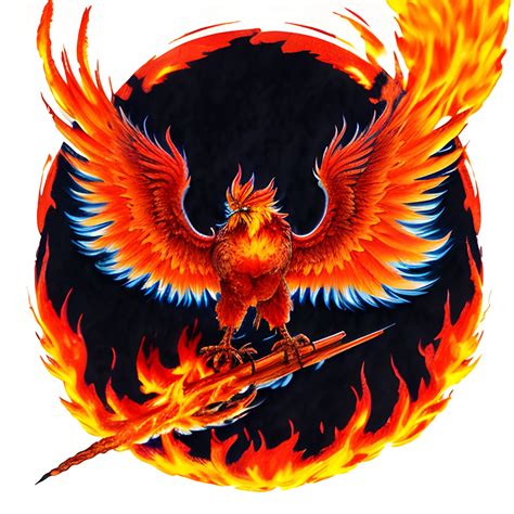 A big phoenix make of fire, with ultra high resolution and realistic fire. The fire in colors ...