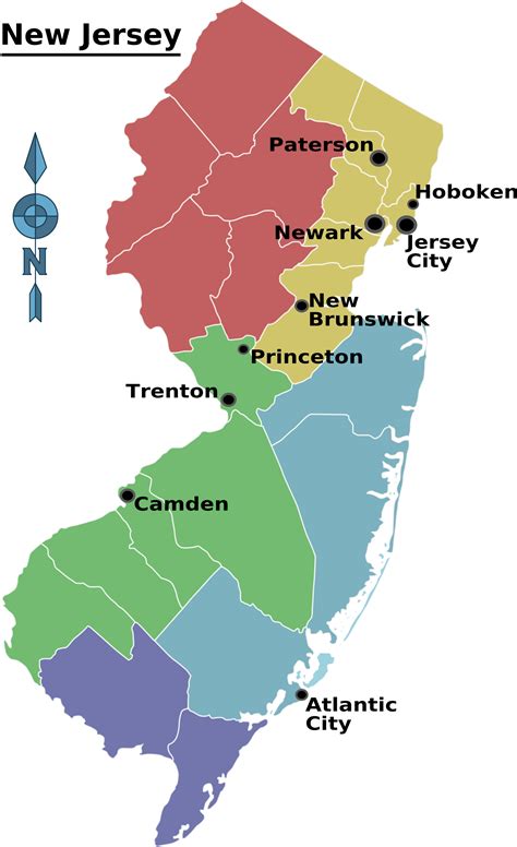 New Jersey Regions Map - MapSof.net