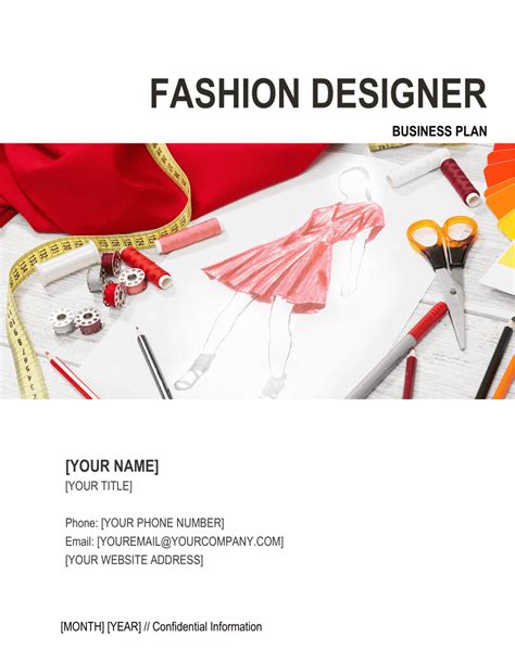 Fashion Designer Business Plan Template 的图像结果
