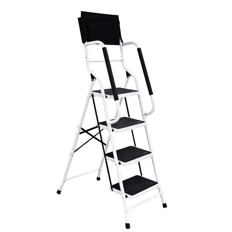 Wiberwi 4 Step Ladder With Handrails 500 Lb Capacity Step | Desertcart ...
