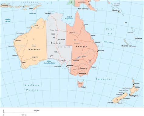 Australia Time Zone Map