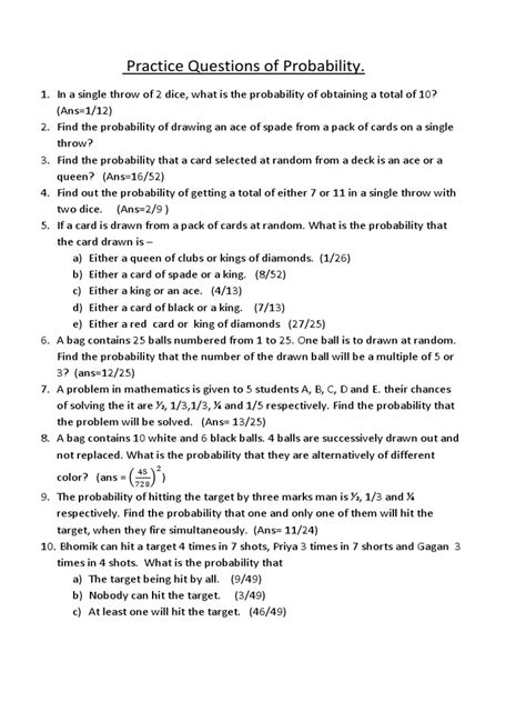 Probability Theory Questions 的图像结果