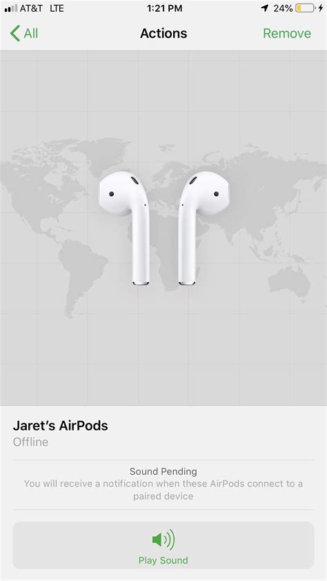 Lost airpods a week ago and now they show “offline” on find my iPhone where they were showing ...