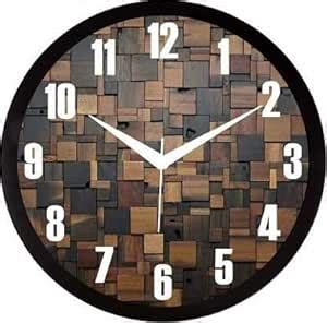 Buy TOWN CRAFTS Plastic Wall Clock (Brown) Online at Low Prices in ...