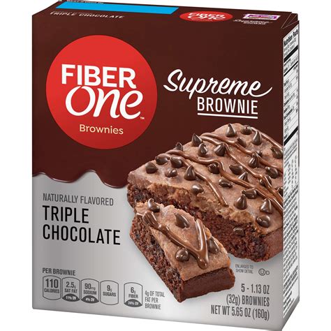 Fiber One Supreme Brownie Cookie Dough, 5 ct: Amazon.com: Grocery ...