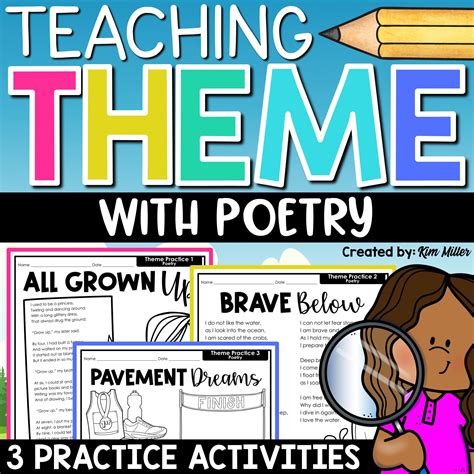 Teaching Theme with Poetry Finding Theme in Poems Worksheets ...