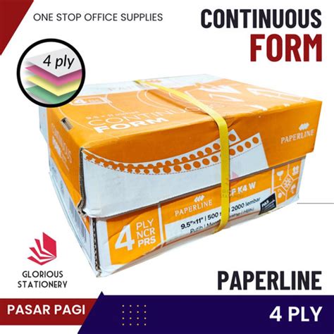 Jual kertas continous form uk 9.5 x 11 4ply merk Paperline - Jakarta ...