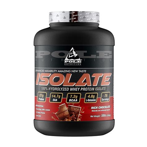 Pole Nutrition Isolate 100% Whey Protein | Chocolate Flavor | 5 lbs ...