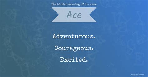 The hidden meaning of the name Ace | Namious