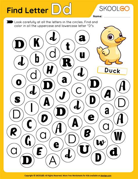 Letter D Worksheets Alphabet Dd Letter | Printable Letter Dd Tracing