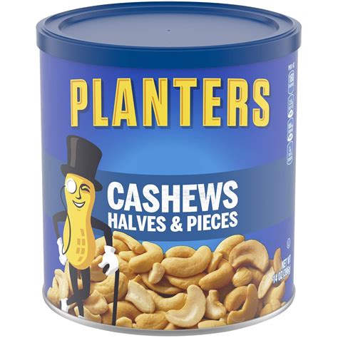 Amazon.com : Planters Salted Cashew Halves & Pieces (14 oz Canister ...