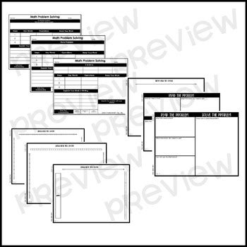 Image result for Math Problem Solving Templates