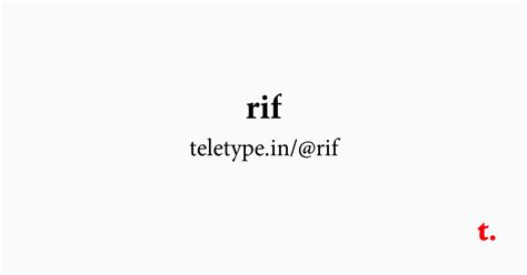 @rif — Teletype