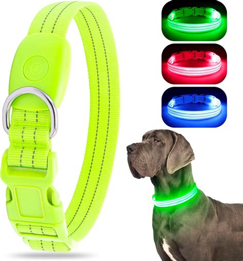 Chalklit Light Up LED Dog Collar, USB Rechargeable Waterproof ...