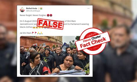 Fact Check: No, viral image of Congress MPs in black is not in protest ...