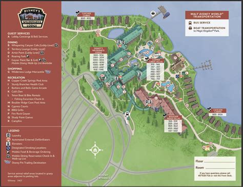 Disney Wilderness Lodge Map