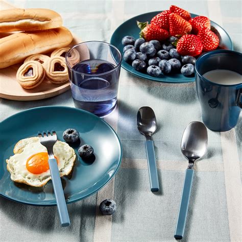 TÅNGMÄRLA 12-piece cutlery set, dark grey-blue - IKEA
