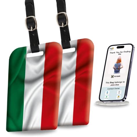 Smart Bag Security Tag - Hungary Flag [Pack 2]