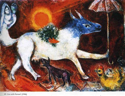 Корова с зонтиком, 1946 - Марк Шагал - WikiArt.org