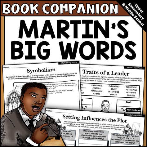 Martin's Big Words Read-Aloud Activities | Questions, Writing Prompts ...