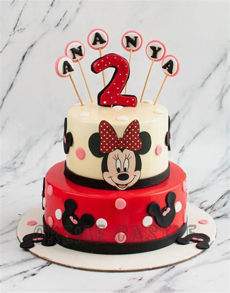 Minnie Mouse Tier Cake – Creme Castle