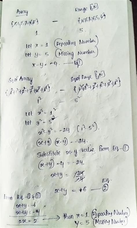 Find the Repeating and Missing Number