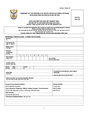 South Africa Visa Application Form - Fill Out, Sign & Share Online ...