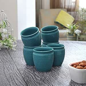 Buy Miah Décor Handcrafted Green Matte Finish Khullad Set - Traditional ...