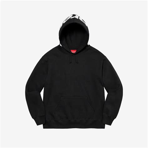 SASOM | เสื้อผ้า Supreme Contrast Hooded Sweatshirt Black - 21FW เช็ค ...