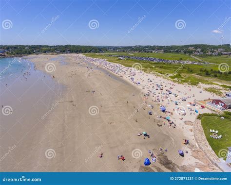Good Harbor Beach Aerial View, Gloucester, MA, USA Stock Image - Image ...