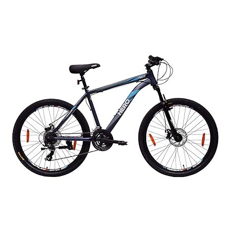 Hero RIOT 26T 21 Gear Mountain Bicycle for Adults | Grey | Only Front ...