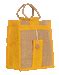 Natural Jute Cloth Handbag With Yellow and Beige ( Set of 2)