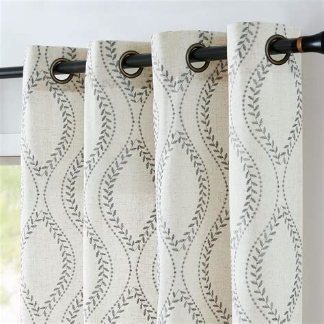 Amazon.com: jinchan Boho Linen Blend Curtains Beige Farmhouse Curtains ...