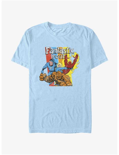 Marvel Fantastic Four Fantastic 4 Stripes T-Shirt - BLUE | Hot Topic